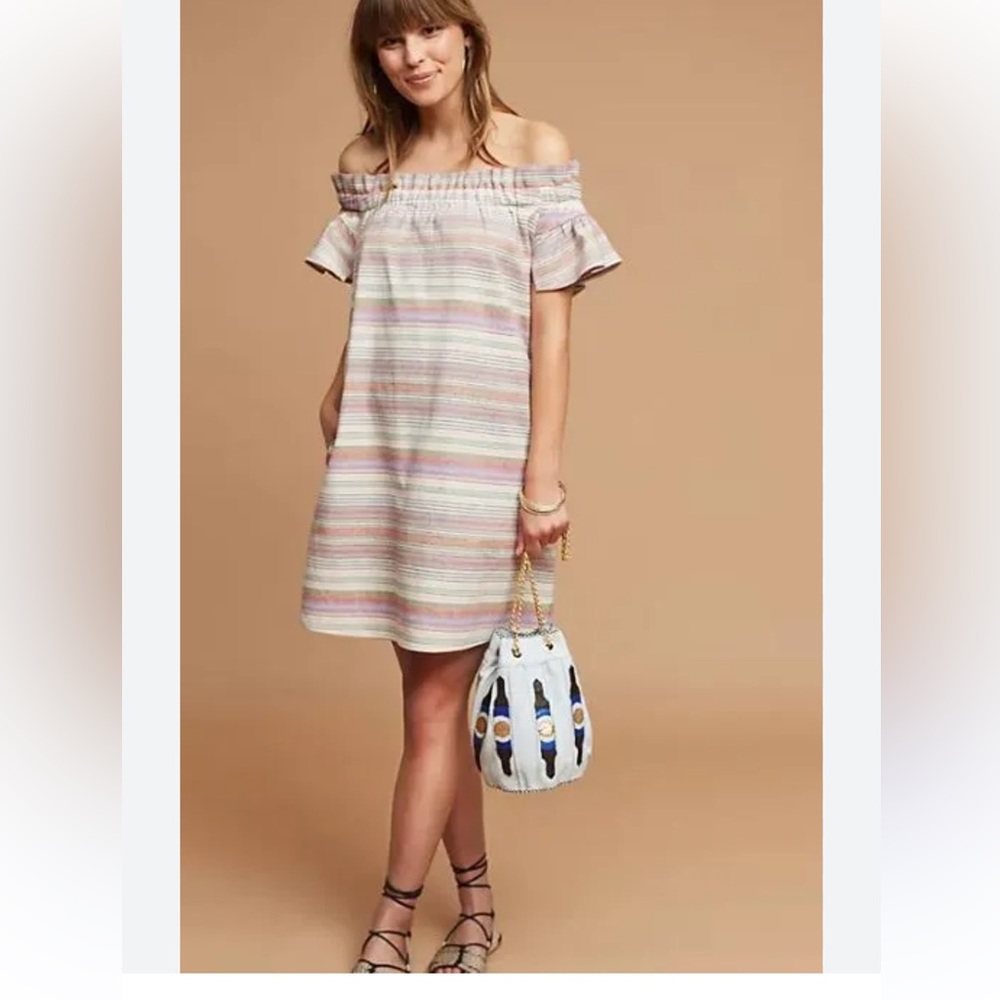 Anthropologie coreylynncalter Audrey off shoulder dress